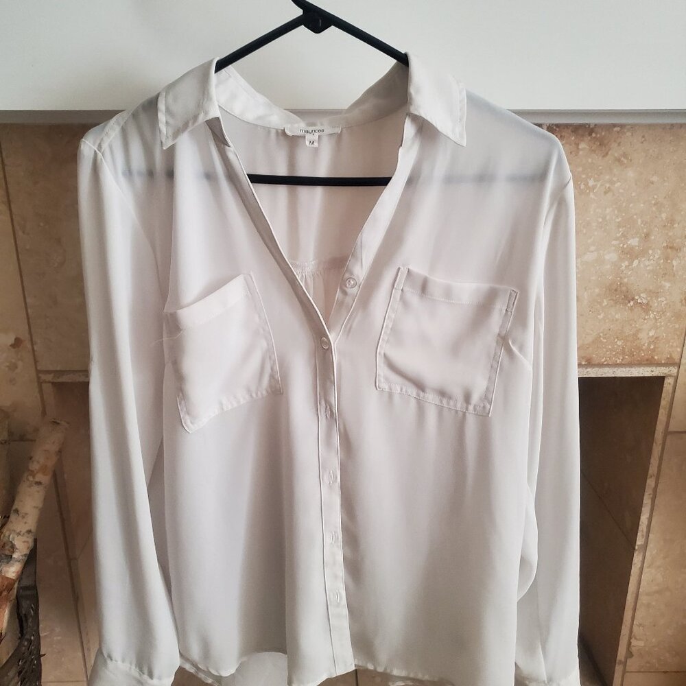 Maurices white button up